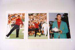 A collection of 55* Sport Press photos, 8 x 11 and smaller, Golf - including Tiger Woods, Boxing,