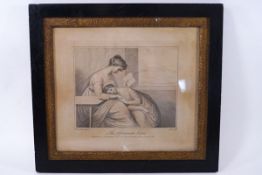 After Angelica Kauffmann, The Affectionate Sisters, engraving,