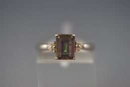 A 9ct gold and 'mystic topaz' ring,