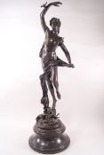 After A Moreau, a large bronze 'Departs des Hirondelles',