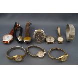 Ten various vintage wristwatches including gentleman's examples by Limit & Pierre Cardin,