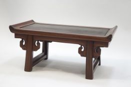 A Chinese low hardwood table,