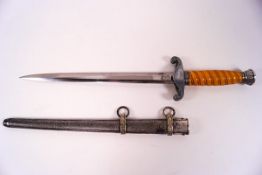 A Third Reich Army dress dagger and sheath, the blade stamped Alcoso, Solingen,