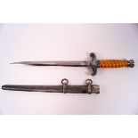 A Third Reich Army dress dagger and sheath, the blade stamped Alcoso, Solingen,