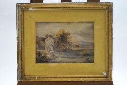 English school, late 19th century, River landscape, watercolour, 21.5cm x 30.