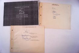Royalty - Two signed album pages from Wembley Stadium 1954,