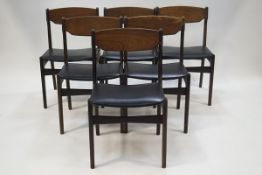 A set of six 1960's Danish rosewood dining chairs