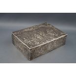 A German silver rectangular box,