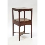 A George III mahogany wash stand,