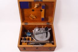 A mid-20th century Carl Zeiss Jena refractometer in pine case