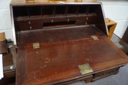 A George III mahogany bureau,