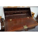 A George III mahogany bureau,