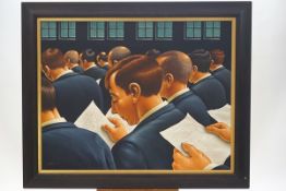 Graham McKean (Contemporary), The Reading Room, oil on canvas, signed lower left,