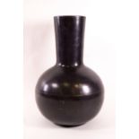 A 20th century tall necked bronze vase, possibly Chinese,