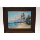 Betty Hay Freeland, Lahaina Beach Maui, oil on canvas, signed and dated 82 lower right, 34.5cm x 44.