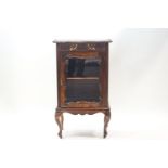 An Edwardian mahogany glazed display cabinet,