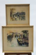 H Wrobel, mid-20th century, Views of Paris, watercolours, a set of eight, smallest 34cm x 38cm,