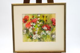 Carie Diamond, Flowers, watercolour, signed lower right in pencil,