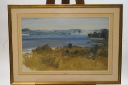 Roger Murphy, Seymour Beach and Oyster Cove, East coast Tasmania, watercolours, a pair,