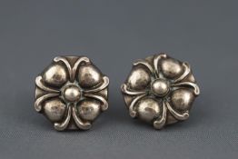 A pair of Georg Jensen "Sterling" earrings,