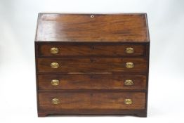 A 19th century mahogany bureau made for the North British Railway Company,