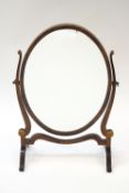 A 19th century mahogany swing frame mirror,