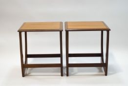 A pair of G-Plan coffee tables, 47cm high x 46cm wide x 42.