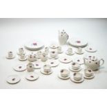 A collection of Spode 'Bridal Rose' wares, comprising teapot, coffee pot, two milk jugs, sucrier,