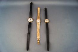 A selection of ladies wristwatches to include a 9ct gold mechanical Omega bracelet watch,