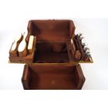 A 19th century Gentleman's leather dressing case,