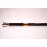 A Gentleman's evening cane with 1 1/2" silver knop,