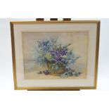 Marion Brook, Still Life of flowers, watercolour, signed lower right,