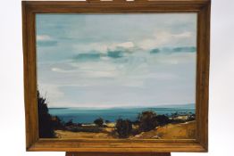 Peter Barraclough, Bass Strait from Penguin Tasmania, oil on canvas,