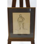 Mid-20th century school, Figure Study, pen and ink, dedicated, signed indistinctly and dated '67,