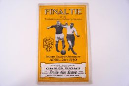 An original 1930 Final Tie Football programme, Arsenal v Huddersfield Town at Wembley,