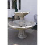 A Henry Studio two tier fountain,