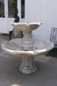 A Henry Studio two tier fountain,