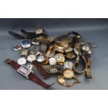 A collection of thirty five wristwatches, mainly Gentleman's various makers including Longines,