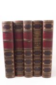 Sir W F Napier, History of War in Peninsular (1807-1814), by Warre 1892, 5 volumes,