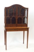 A 19th century mahogany display cabinet on stand,