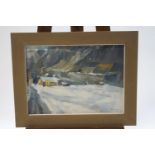 Sheila Mulvaney, Alpine scene, oil on board, signed lower right, 35cm x 48.