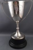 A silver Glastonbury Christmas Fat Stock Show and Sale two handled trophy cup, dated 1958,