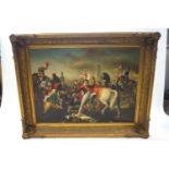 Continental school, 20th century, Napoleon after the Battle, oil on canvas, unsigned,