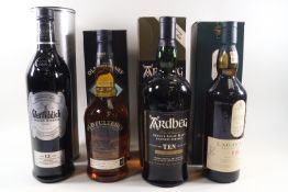 4 bottles of whisky comprising : 1 Glenfiddich Caoran Reserve 12 year old (1 litre, 40% proof,