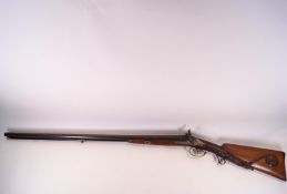 A double barrelled 20 gauge percussion shotgun, circa 1860,