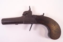 A 19th century ladies muff pistol, circa 1860,
