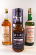 3 bottles of whisky comprising : 1 Old Pulteney 15 year old (750ml,