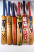 Six cricket bats,