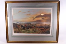 S L King, The Cattistock Hunt, colour print, signed in pencil to the margin,