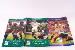 A quantity of Rugby programmes,
